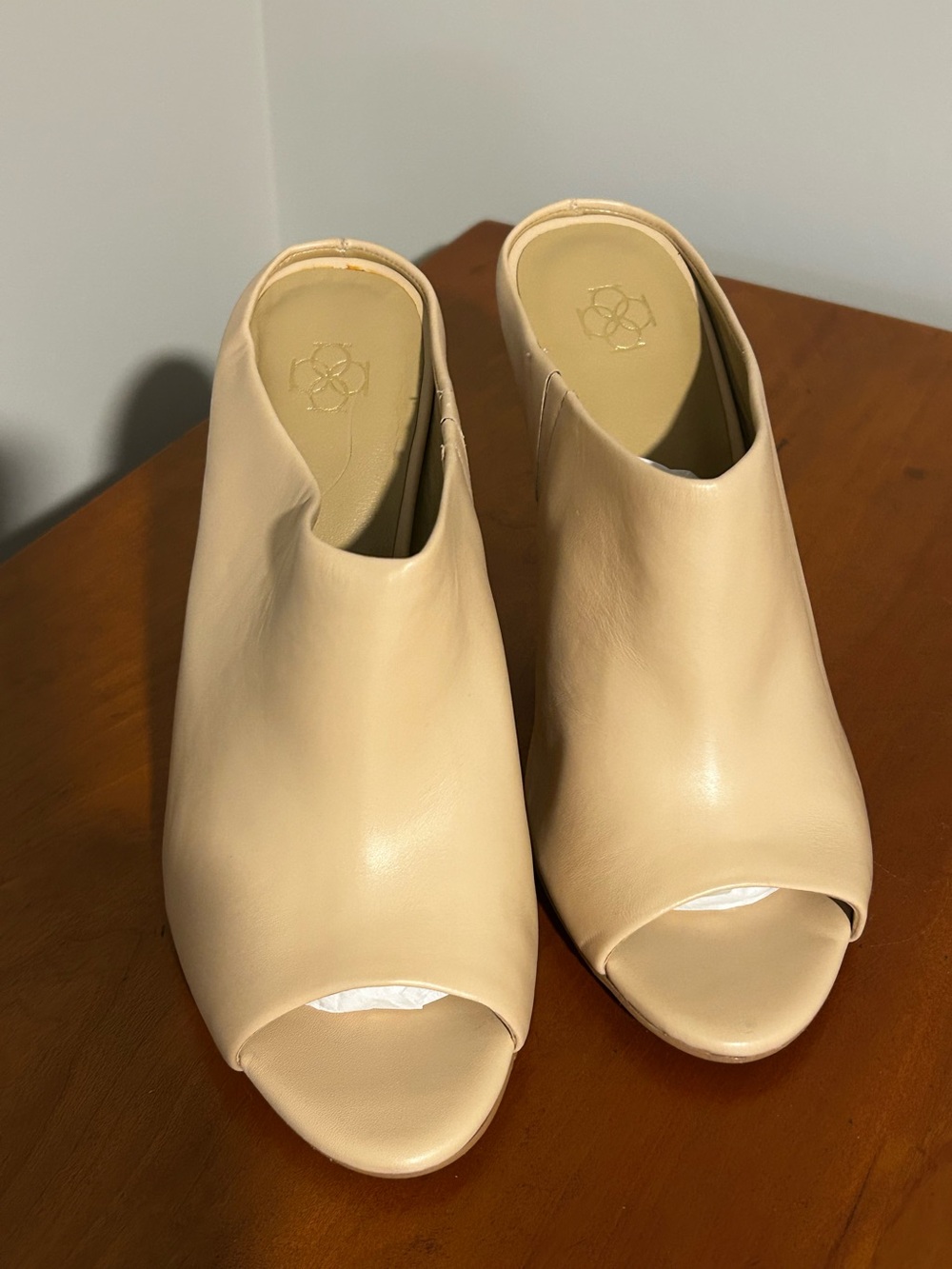 Ann Taylor Leather Peeptoe Mule